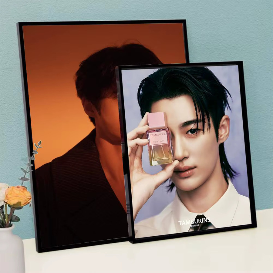 Selbstklebendes B-Byeon W-Wooseok Anime-Poster aus weißem Kraftpapier, Wandkunst Dekoration, B/H: 15 x 15 cm - Bild 3