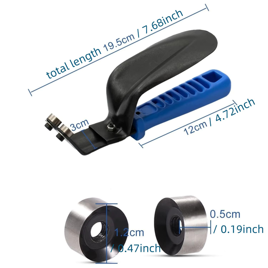 DB1000 Blech-Entgratungswerkzeug mit Doppelgratklingen für 0–12 mm Bereich in Blau und Schwarz - Bild 5