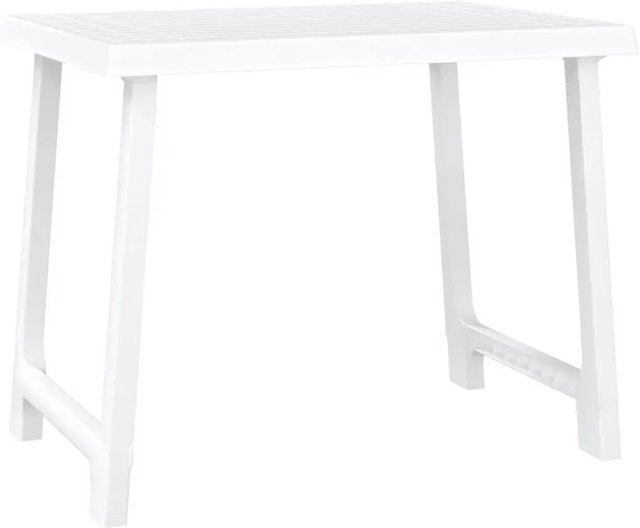 vidaXL Campingtisch in Holzoptik, Farbe Weiß, B/T/H: 79 x 56 x 64 cm - Bild 1