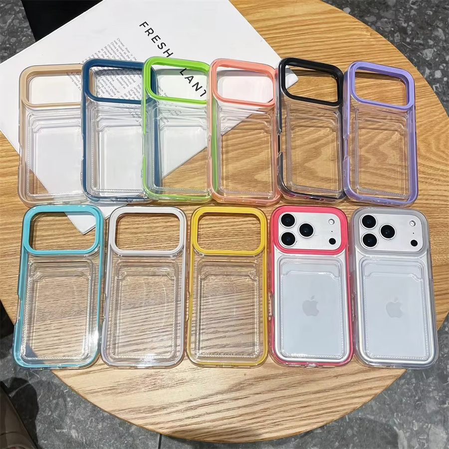 FUCHU 3 in 1 Handyhülle mit Kartensteckplatz und Brieftasche für iPhone 17 16 15 14 13 12 11 Pro Max, stoßfest, Farbe: Pink/Mehrfarbig - Bild 2
