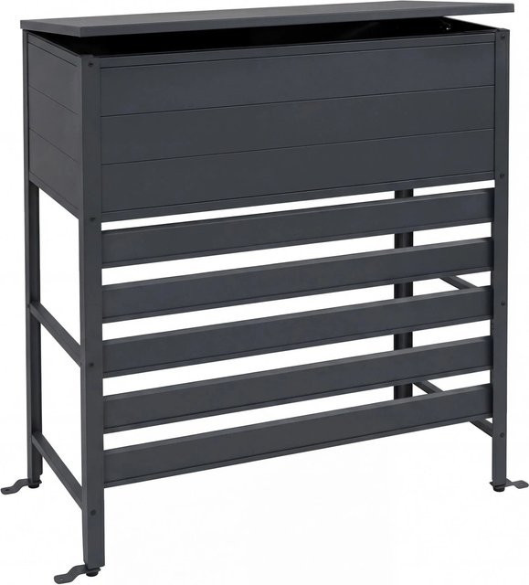 PROREGAL Aluminium Verkleidung für Klimaanlage und Wärmetauscher als Abdeckung und Aufbewahrungsbox, Farbe: Anthrazit, B/T/H: 110 x 96 x 43 cm - Bild 1