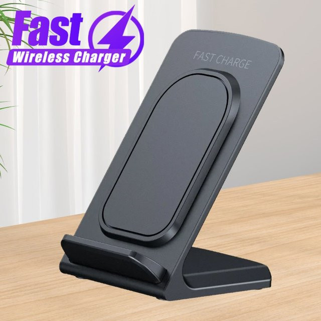 VIKEFON Drahtlose Ladestation für iPhone und Samsung sowie Xiaomi in Schwarz - Bild 1