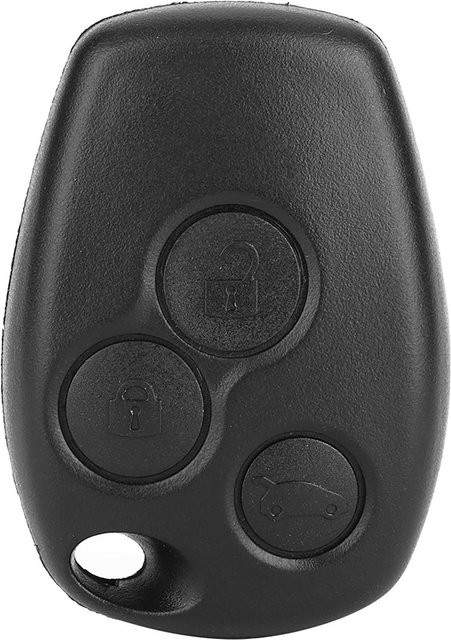 VehicleKit Ersatzgehäuse für 3-Tasten-Auto-Fernbedienung in Grau passend für Renault Logan Sandero Clio Fluence Vivaro Master - Bild 1