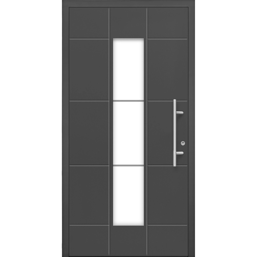 Splendoor Moderno Premium Sicherheits-Haustür aus Aluminium mit Glaseinsatz, Farbe: Anthrazit, RC3, B/H: 110 x 210 cm, DIN Rechts - Bild 2