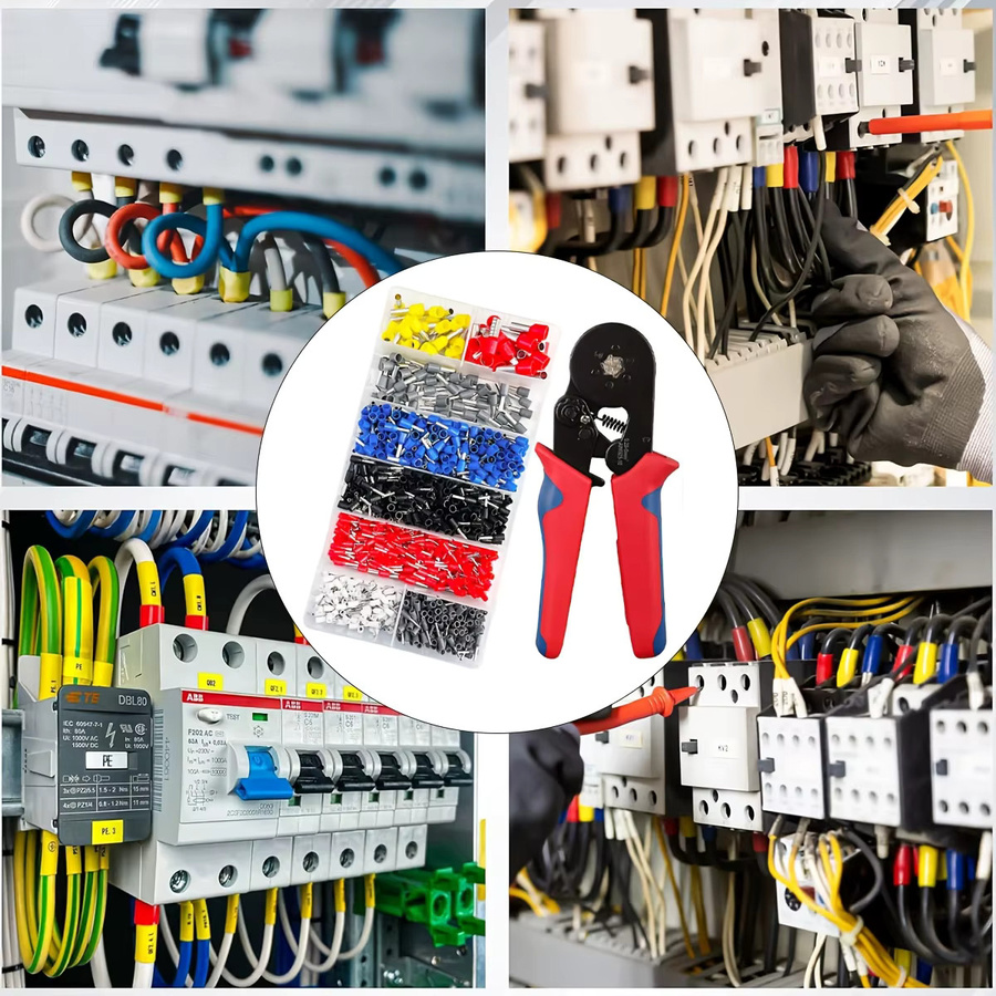 Selbstverstellbare Aderendhülsen-Crimpzange mit Ratschenfunktion für AWG 23-10 in Multicolor - Bild 5
