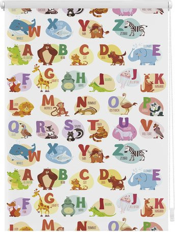 Lichtblick Rollo Klemmfix ABC-Tafel bunt B: 100 cm, H: 150 cm - Bild 1