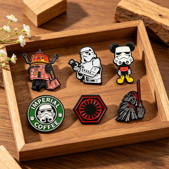 Star Wars Revers-Broschen, Emaille, Bunt, Unisex - Bild 1