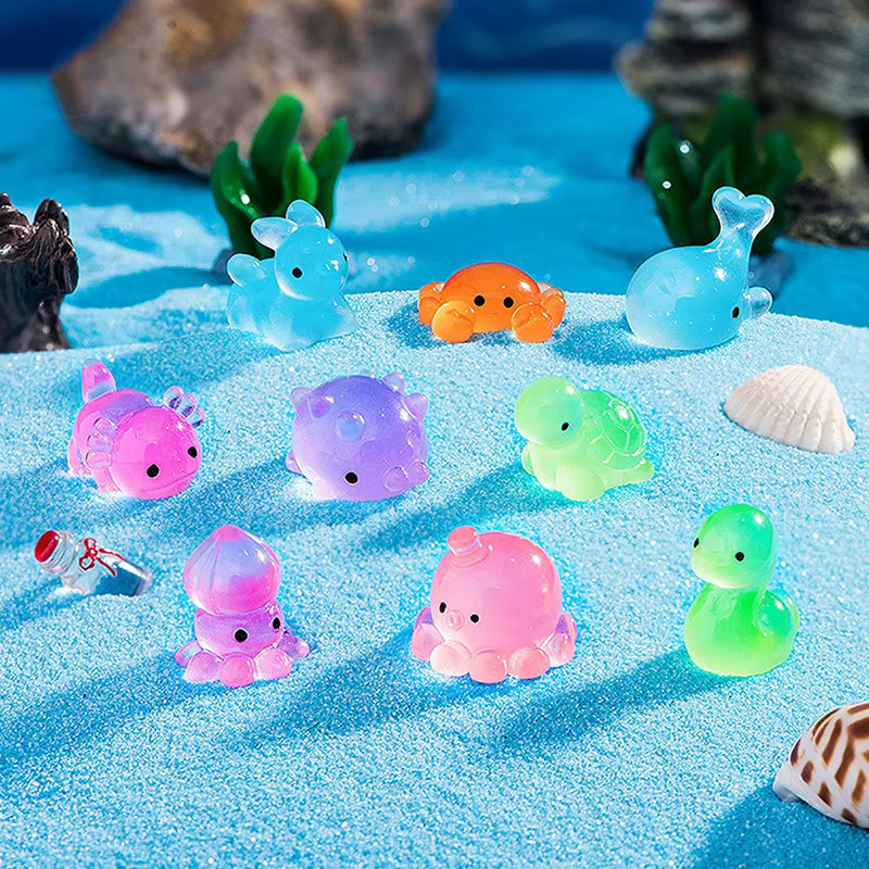 JETTING Leuchtende Meeresbewohner Dekoration für Mikro Aquarium, Mini Glow Tier Anhänger in Multicolour aus Kunststoff - Bild 2