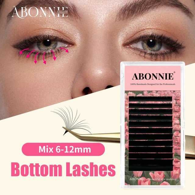 Abonnie J Curl Mink Blooming Lash Extension, Matte Black, Wimpernverlängerungen - Bild 1