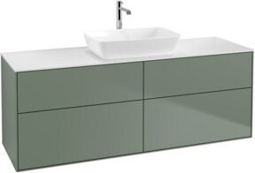 V&B Waschtischunterschrank Finion mit Wandbeleuchtung in Weiß, B/T/H: 160 x 50,1 x 60 cm - Bild 1