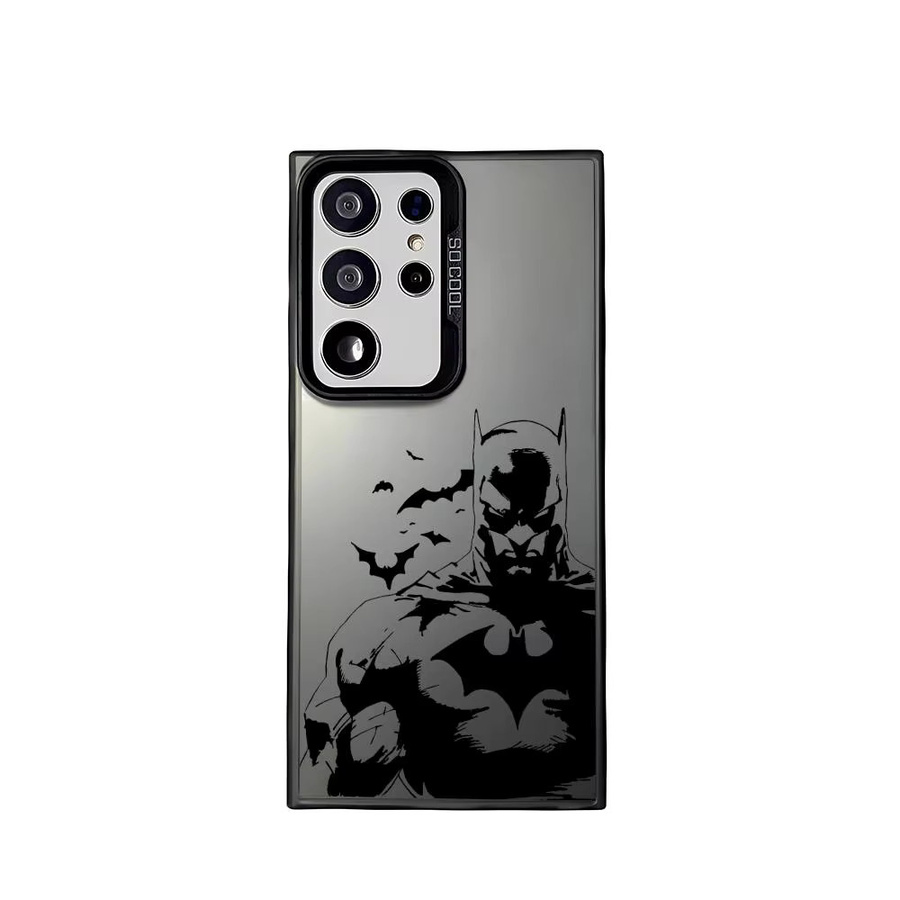 B-BatmanS Logo Silikon Handyhülle für Samsung Galaxy S25 Edge S24 S23 S22 S21 S20 Ultra in Silber und Bunt - Bild 5
