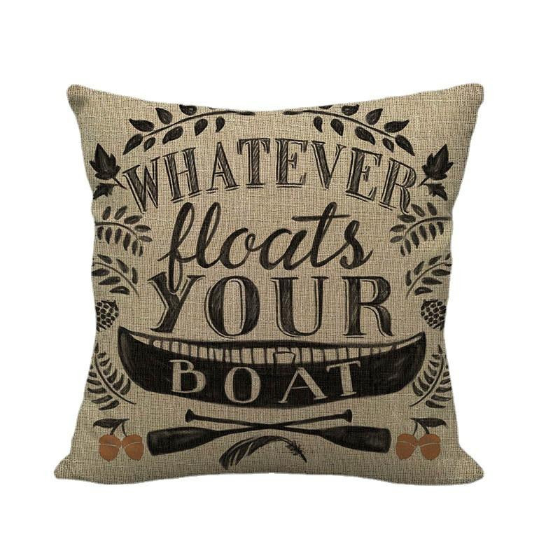 Plüsch Kissenbezug im Retro-Stil mit englischem Text Digitaldruck für Sofa und Auto, B/B/H: 18 x 18 x 18 cm - Bild 2