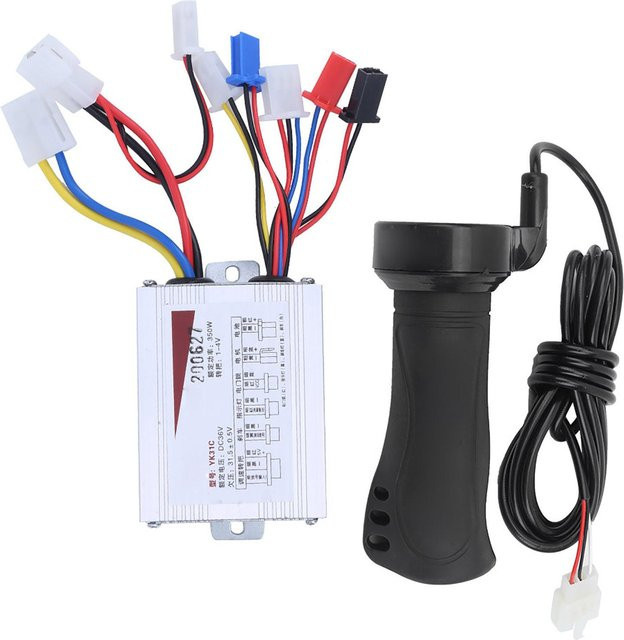 Fishine Elektrofahrrad Controller und Gasgriff-Set mit Verlängerungskabel, 36V 350W, Silber - Bild 1