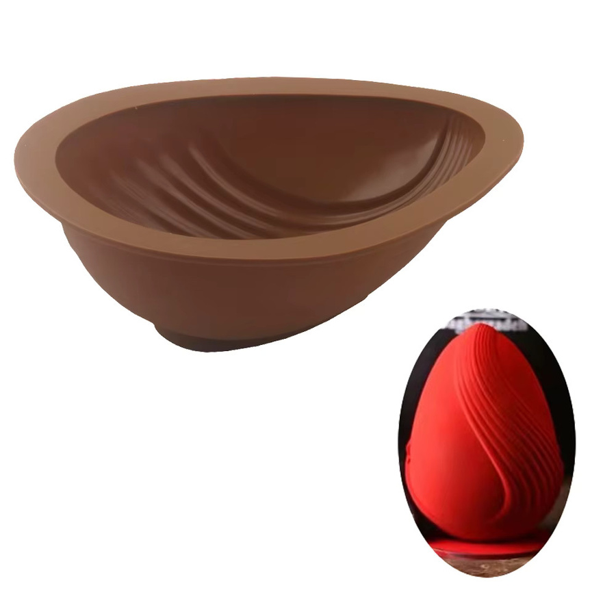 Meibum Silikon-Kuchenform für Ostereier und Osterbänder, ovale Schokoladenform für Desserts und Backwerkzeuge - Bild 3