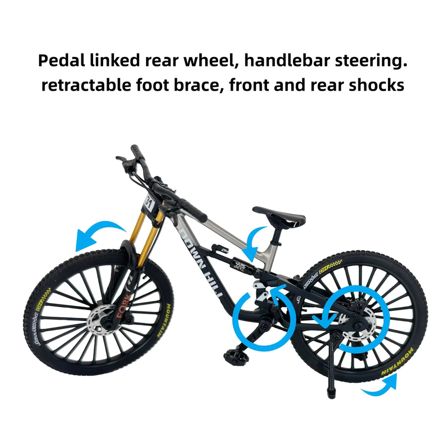 HRZPACT V10 Simulationsmodell Mountainbike, Softtail Downhill Fahrrad, Metall, Rot - Bild 4