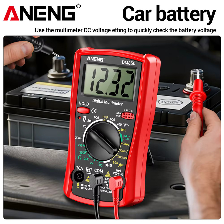 ANENG DM850 Digitales Multimeter Professioneller AC/DC Spannungs- und Stromtester mit 1999 Messungen als Automatischer Ohm-Amperemeter-Detektor - Bild 4