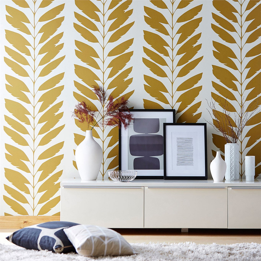 Scion Tapete Malva Cinnamon in Braun und Gelb mit floralem Botanik-Design als Vlies-Tapete - Bild 1