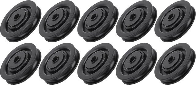 10 Stück Fishine Universal Umlenkrollen für Fitness Hebezeuge mit Nylon Lagerkern in Schwarz, Durchmesser: 90 mm - Bild 1