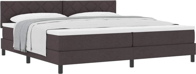 vidaXL Boxspringbett Hybrid mit Matratze und Taschenfederkern in Braun, B/T/H: 200 x 200 x 280 cm - Bild 1