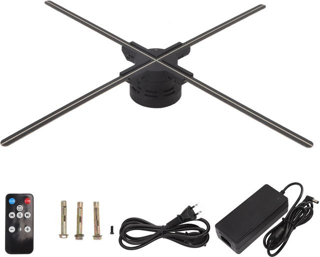 Andoer 3D Holographischer Projektionsfan mit LED und Wi-Fi, Schwarz, Durchmesser: 60 cm - Bild 1