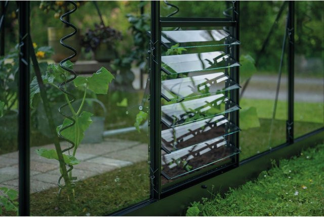 Halls Lamellenlüfter-Set Qube Square/Lean-To in Schwarz, B: 61 cm, H: 188 cm - Bild 1