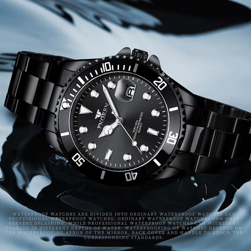 BINBOND Armbanduhr, Quarz, Edelstahl, Silber, Herren, Datum - Bild 4