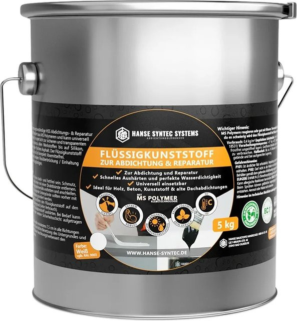 HSS Flüssigkunststoff MS-Polymer als Flüssigmembran in Weiß, 5 kg - Bild 1