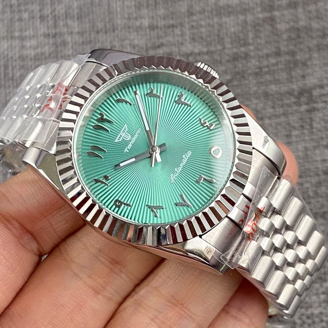 Tandorio Armbanduhr Automatik, Edelstahl, Grün, Schwarz, Herren - Bild 1