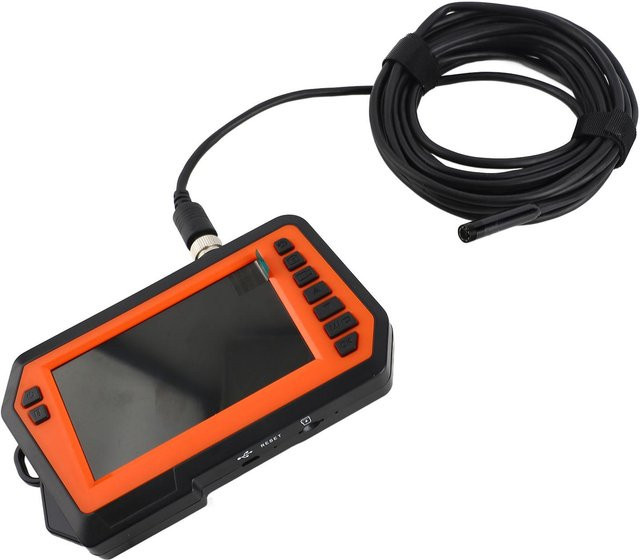OutsideWorld Industrie-Endoskop IP68 mit 4,3-Zoll HD-Bildschirm, 1080P Auflösung, 2600mAh Akku und 8 LEDs, Schwarz - Bild 1