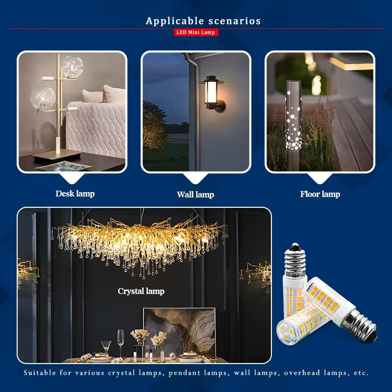 GRZBI LED Mais Birne E14 Leuchtmittel 3W 5W 9W Weiß 360 Grad Abstrahlwinkel für Kronleuchter - Bild 5