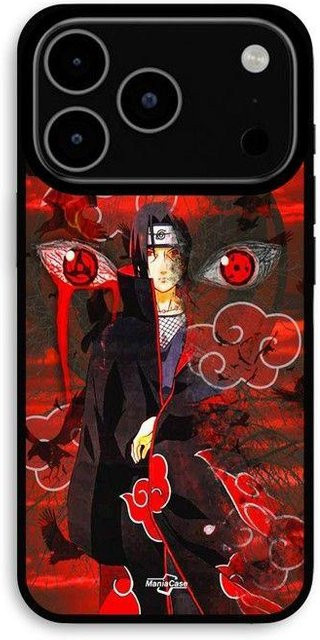 Maniacase iPhone 17 Pro Hülle Demon Slayer Kimetsu no Yaiba Itachi Uchiha Design in Rot und Schwarz - Bild 1