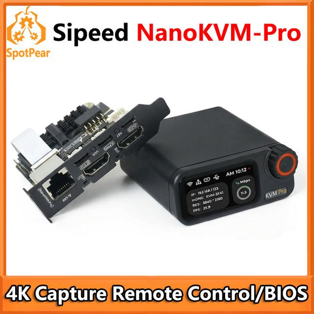 Sipeed NanoKVM-Pro 4K IP-KVM Fernsteuerungs- und Wartungsserver in Schwarz - Bild 1