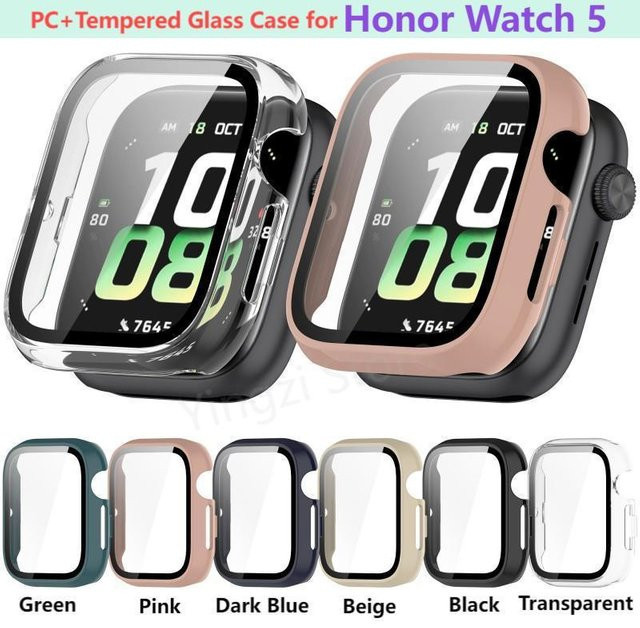 Honor Smartwatch-Zubehör, Schutzhülle mit gehärtetem Glasgehäuse, Schwarz - Bild 1