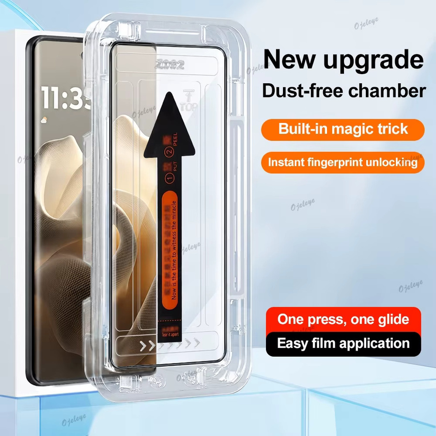 Gehärteter Glas-Displayschutz für Motorola Signature Edge 70 Pro 60 Fusion 50 60 Neo 50 Ultra 50 Pro HD-Folie mit automatischer Staubentfernung, transparent - Bild 2