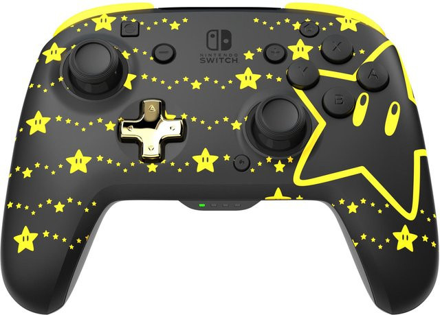 Rematch Glow Wireless Switch Controller für Nintendo Switch mit Bluetooth, Schwarz/Gelb - Bild 1