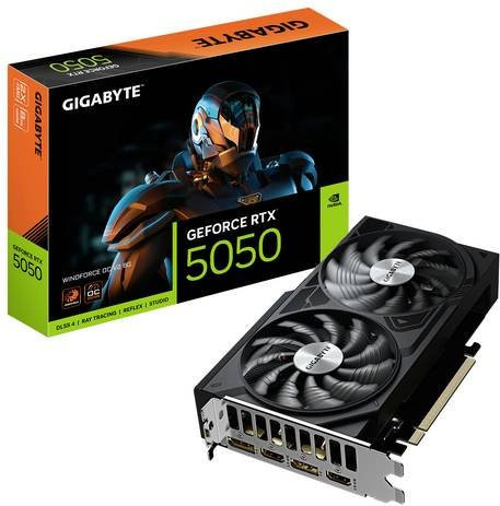 Gigabyte WINDFORCE V2 OC Edition GeForce RTX 5050 Grafikkarte mit 8 GB GDDR6 in Schwarz - Bild 1
