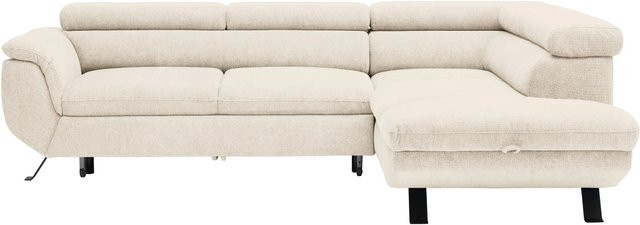 Mömax Ecksofa Raven in Beige mit Stoffbezug und Schlaffunktion - Bild 1