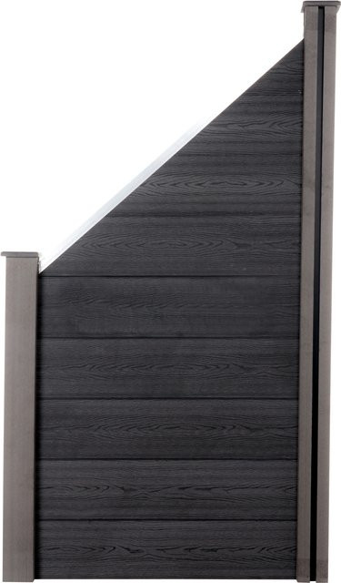 HOME DELUXE WPC Sichtschutzzaun CALLADO Schrägelement in Anthrazit Grau - Bild 1