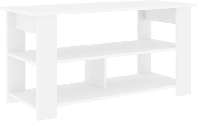 vidaXL TV-Ständer in Weiß mit Medienfächern, modern und freistehend, B/T/H: 100 x 40 x 50 cm - Bild 1