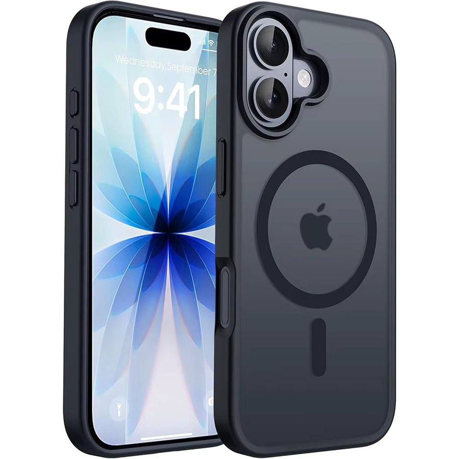 Matte MagSafe Schutzhülle für Apple iPhone 17 Pro Max, 16 Pro, 15 Plus, 14, 13, 12, 11 in Schwarz - Bild 6