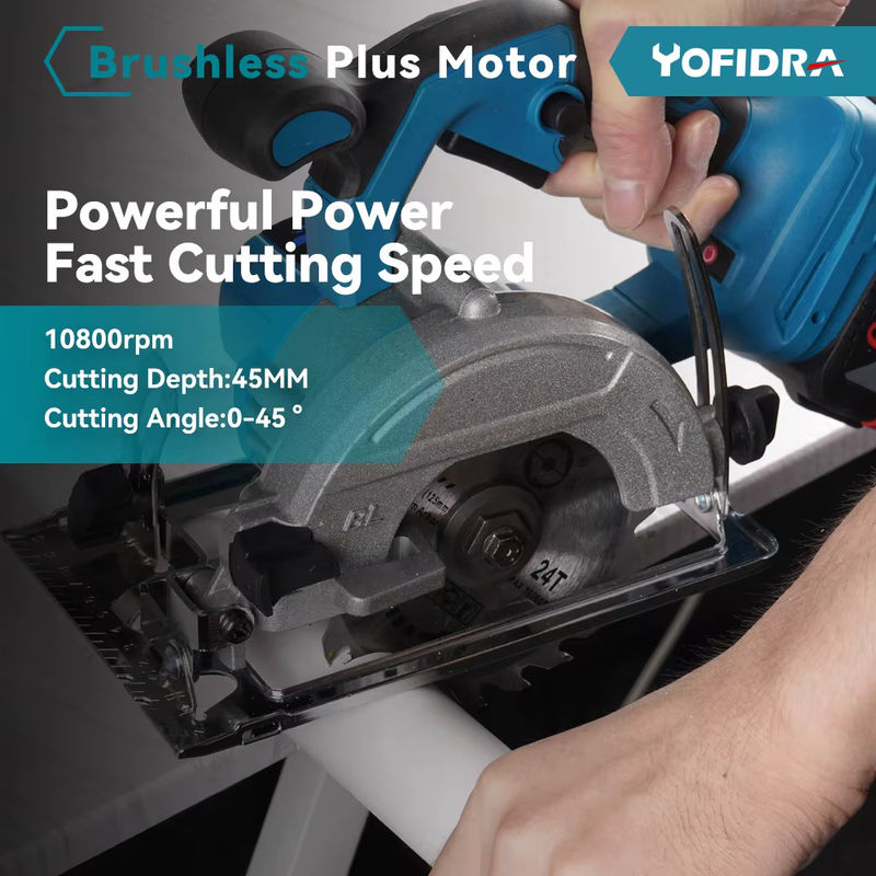 YOFIDRA Akku-Handkreissäge Multifunktions-Schneidemaschine mit 10800 RPM für Makita LXT Batterien, 5/7 Zoll - Bild 4