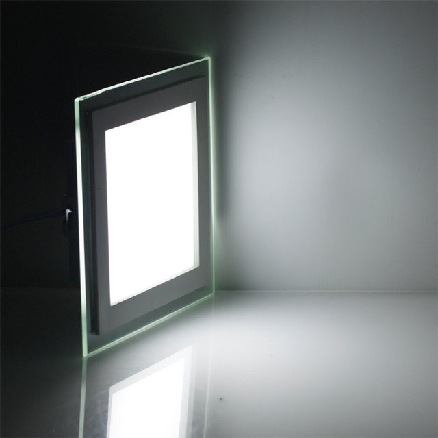 Heevye Glas-LED-Panel quadratisch in Weiß für die Decken-Einbauleuchtung im Wohnzimmer - Bild 1