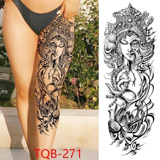 Temporäre Tattoo-Ärmel Flower Love, Unisex - Bild 1