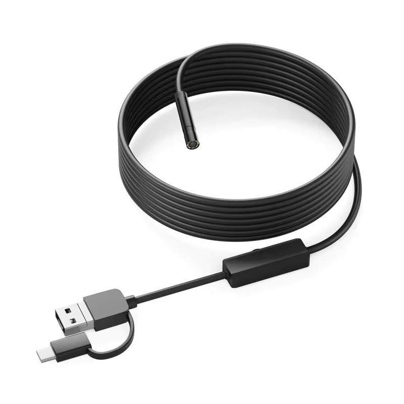 ENWOR Android Endoskop Kamera HD720P mit 8 mm und 3,9 mm Objektiv, 3in1 Micro USB und USB-C Anschluss, wasserdicht, Schwarz - Bild 3