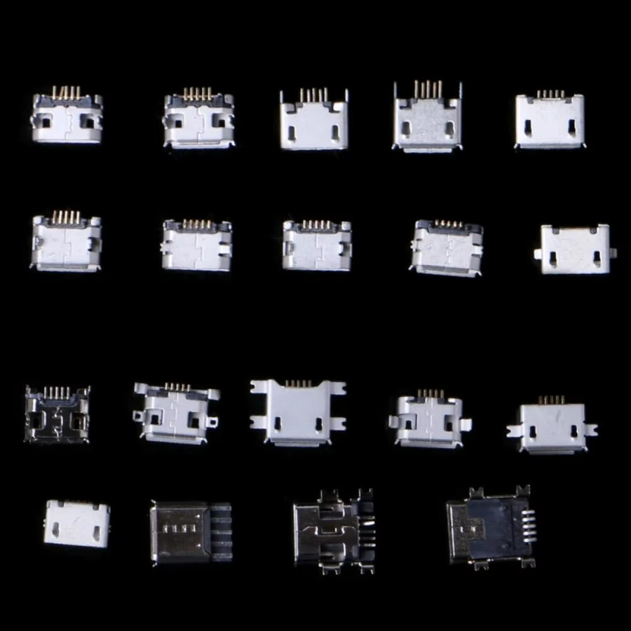 240 Teile Micro USB Stecker Kit mit 24 Modellen für SMD und DIP Lötarbeiten in Silber - Bild 5