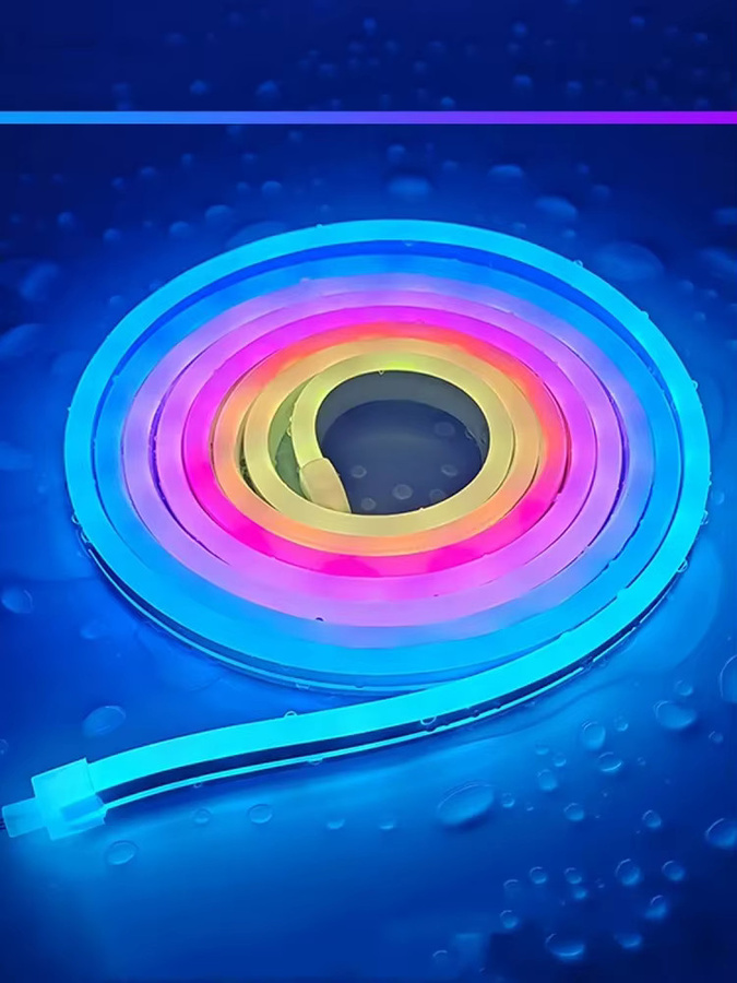 IEEYEEY RGBIC Neon LED Streifen mit Bluetooth und USB-Anschluss, IP67 Wasserdicht, Multicolour Neon Flex für Gaming und Party-Dekoration - Bild 5