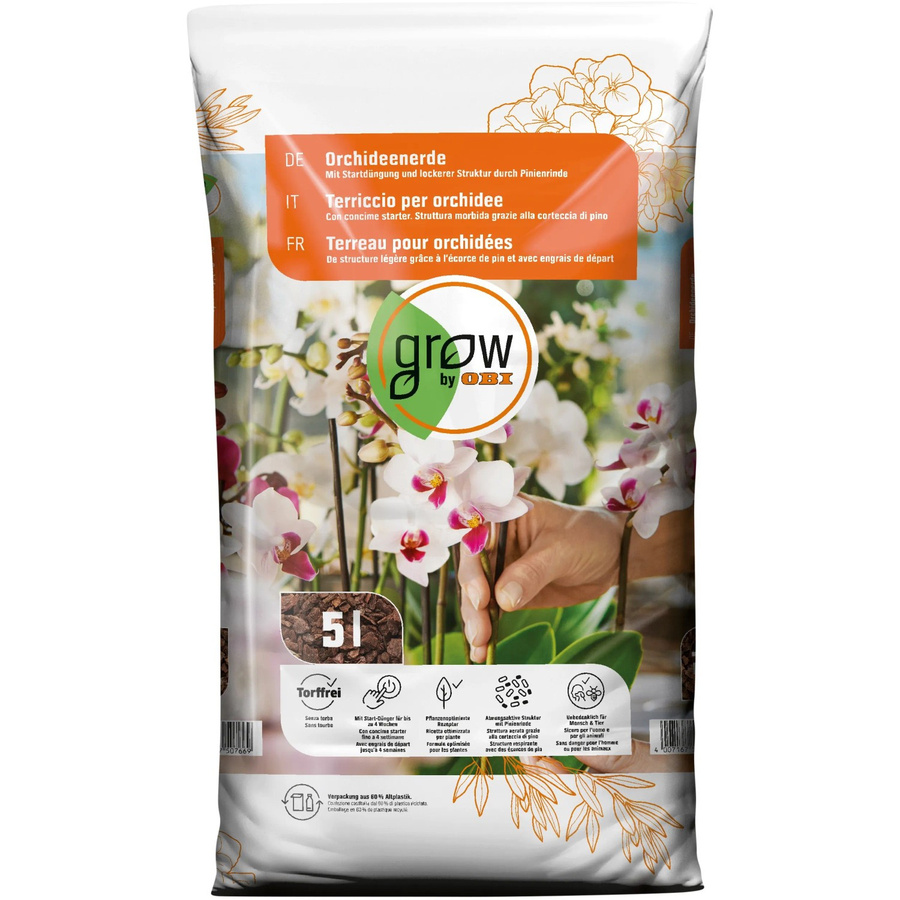 GROW by OBI Orchideenerde mit groben Rindenstücken, 5 l - Bild 2
