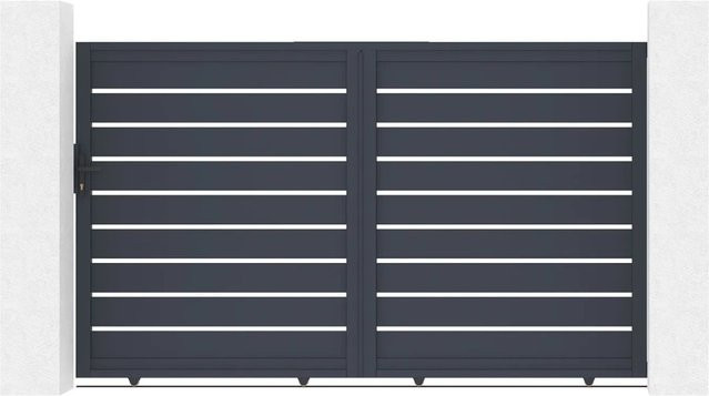 Casanoov Elektrisches Schiebetor Vogel mit Schiebetorantrieb Ranger C300 aus Aluminium in Anthrazit, B: 300 cm, H: 180 cm - Bild 1