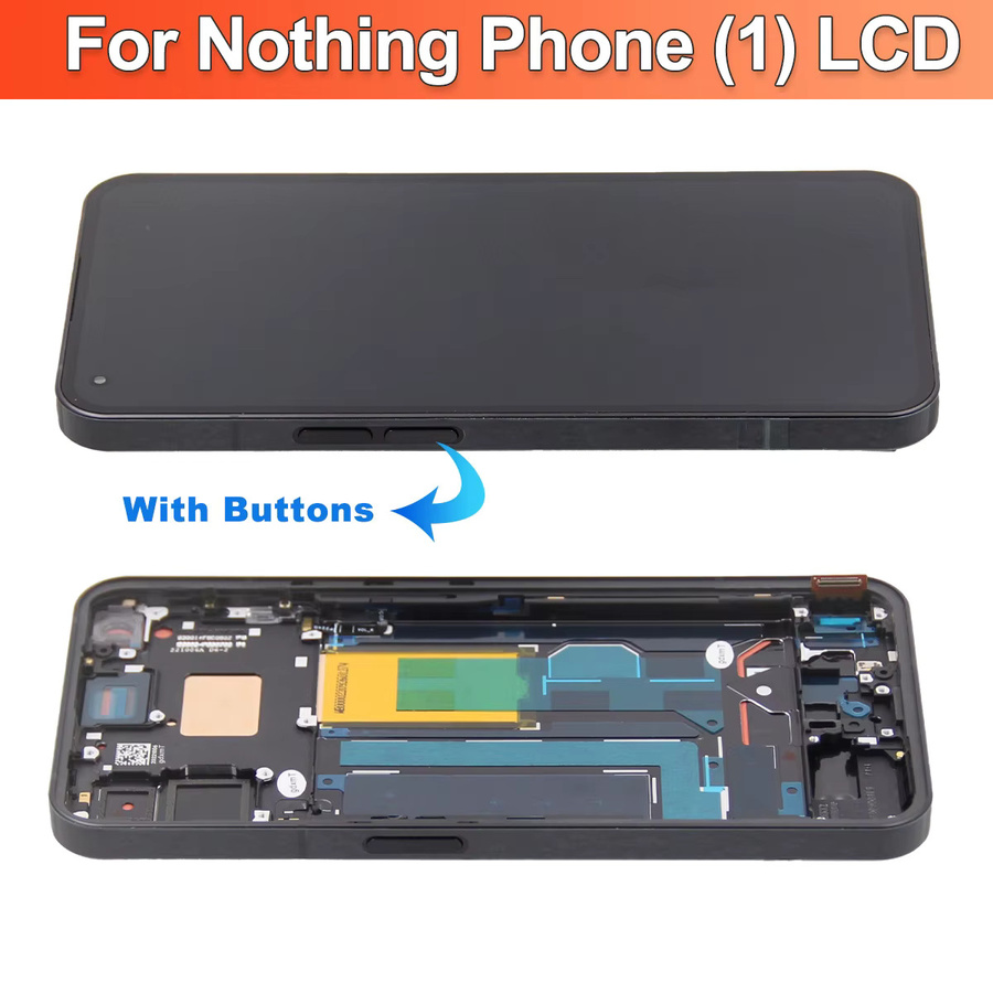 Nothing Phone (1) A063 Ersatz LCD-Display mit Touchscreen-Digitizer und Rahmenbaugruppe in Schwarz, 6,55 Zoll - Bild 2