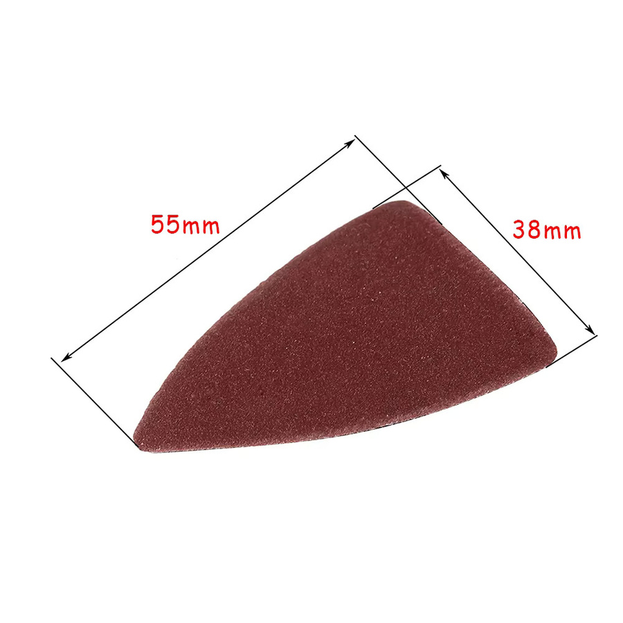 Vibratite Dreieckige Finger-Detailschleifscheiben für Holz, 20 Stück, Körnung 60 bis 320, B: 5,5 cm, T: 3,8 cm - Bild 4